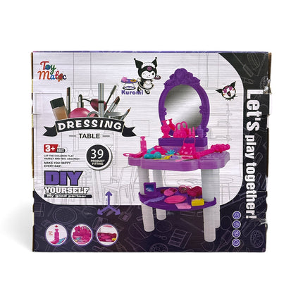 Toy Magic DIY Kuromi Dressing Table Set – 39 Pieces