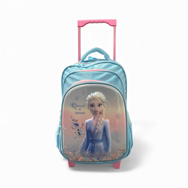Queen of Snow Trolley School Bag – Frozen-Themed Rolling Backpack