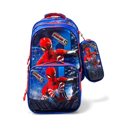 Spider-Man 3-in-1 Trolley School Bag Set – Rolling Backpack with Lunch & Pencil Bag