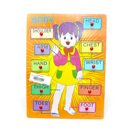 Wooden Body Parts Learning Puzzle Board for Kids