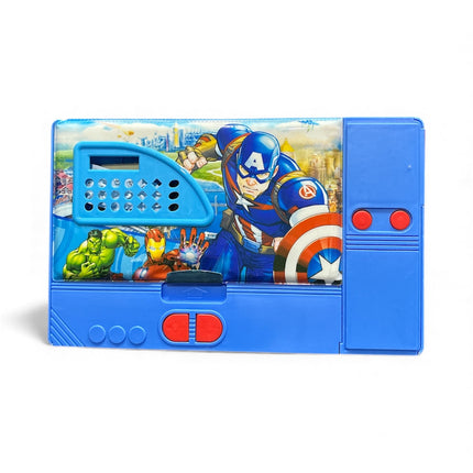 Avengers Multi-Functional Pencil Box with Calculator – Blue