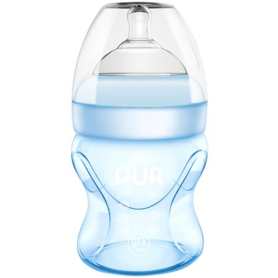 PUR Feeding Plastic Bottle Blue 5oz/150ml