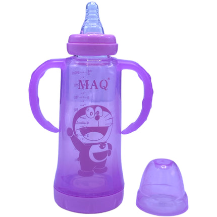 MAQ Glass Feeding Bottle with Plastic Case - 240ml
