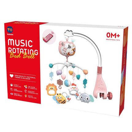 Musical Rotating Baby Crib Mobile with Remote – Cute Animal Bed Bell | Soothing Lights & Music |
