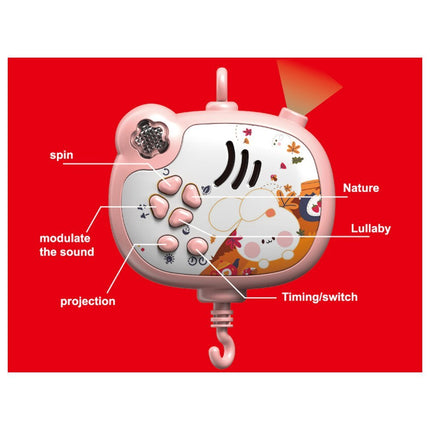 Musical Rotating Baby Crib Mobile with Remote – Cute Animal Bed Bell | Soothing Lights & Music |