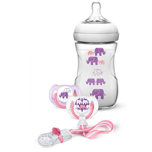 PHILIPS AVENT NATURAL BOTTLE GIFT 9 OZ 2 PACIFIER