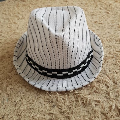 KIDS HATS SUMMER SHORT BRIM FAST DRY SHORT COWBOY STYLE WHITE