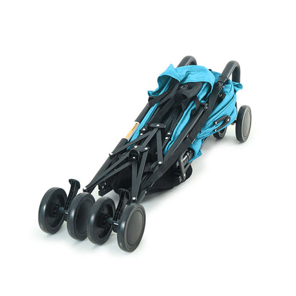 Tinnies Baby Buggy – Green Striped | Lightweight & Foldable Baby Pram