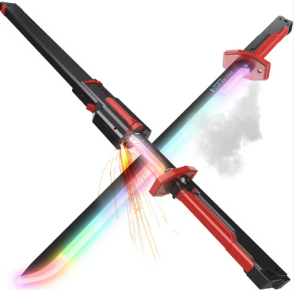 RGB LED Light-Up Toy Sword – Rechargeable Color Changing Action Saber