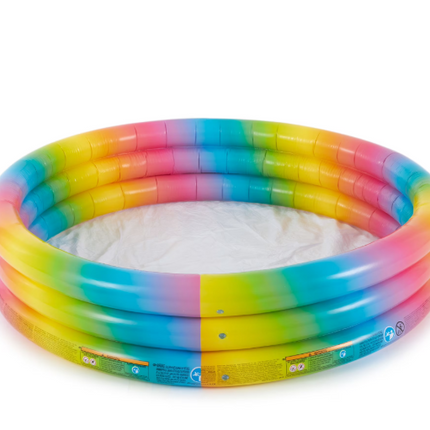 Intex Wet Set Rainbow Inflatable Kids Swimming Pool – 3 Ring Family Splash Pool 168 x 38cm