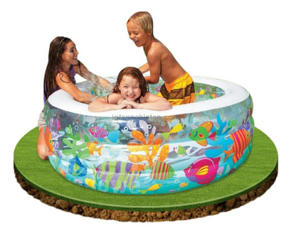 Intex Wet Set Ocean Reef Inflatable Kids Swimming Pool – Transparent Marine Theme Pool 152 x 56cm