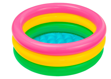 Intex Wet Set Rainbow Baby Inflatable Pool – Mini Kids Splash Pool 61 x 22cm