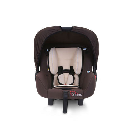 Tinnies BABY CARRIER & CAR SEAT – INFANT ROCKER WITH CANOPY (BROWN, 0–18 MONTHS)