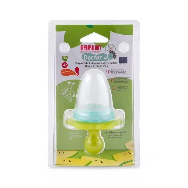 FARLIN HYGIENIC GRIP N BITE STAGE 2-FRUITY-POP GREEN