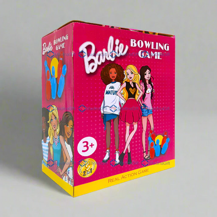 Barbie Bowling Game Set for Kids – Colorful 2-in-1 Bowling and Coin Bank Toy | Indoor & Outdoor Fun