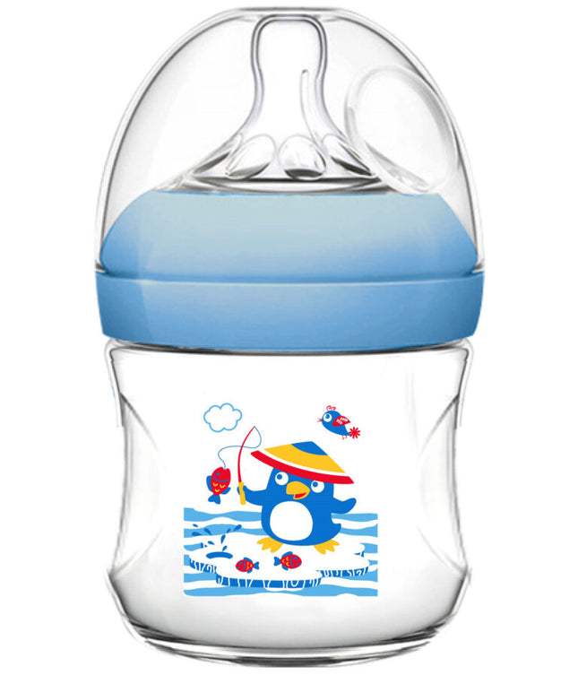 Pink Baby Plastic Feeding Bottle 4oZ