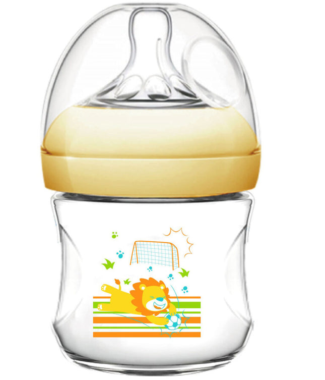 Pink Baby Plastic Feeding Bottle 4oZ