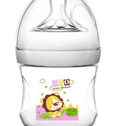 Pink Baby Plastic Feeding Bottle 4oZ