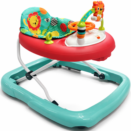 Bright Starts Baby Activity Walker with Steering Wheel – Red & Teal