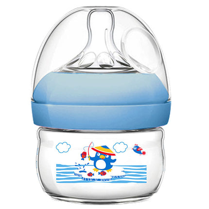Pink Baby Plastic Feeding Bottle 2oZ