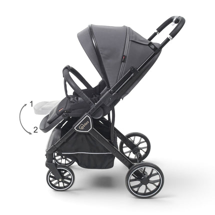 TINNIES REVERSIBLE STROLLER- T110GREY