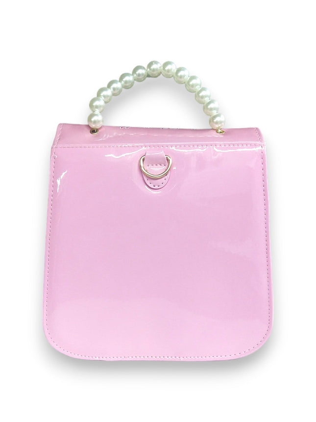 GIRLS FASHION HANDBAG  PERLS  PINK PRINCESS