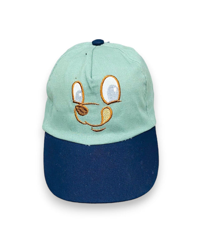 KIDS CAP DOG FACE PRINTRD GREEN