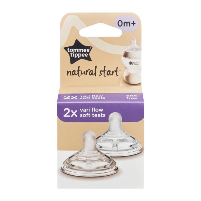 tommee tippee 0+ Months Vari Flow Soft Teats 2Pcs