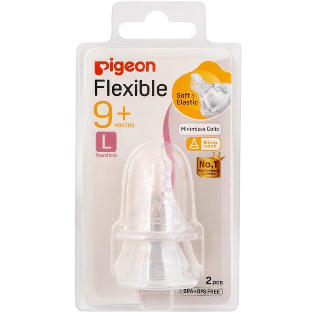 Pigeon Flexible Nipple 9+ Months Slim Neck 2 Pcs
