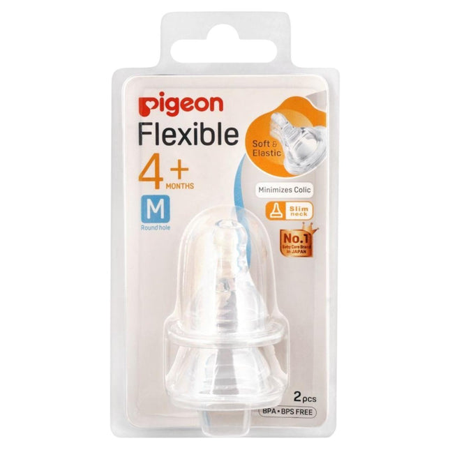 Pigeon Flexible Nipple 4+ Months Slim Neck 2Pcs