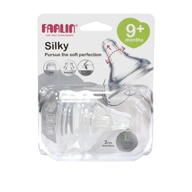 Farlin Silky Nipple 9+ Months 2Pcs