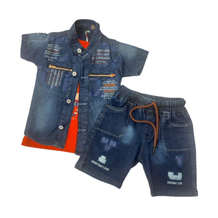 Kids Casual Double Shirts Suit