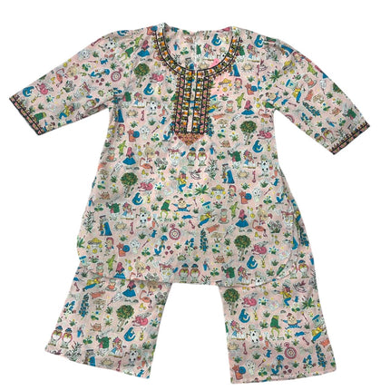 Girls Casual Multi Characters Pink