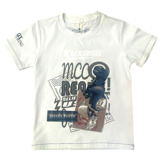 Dino Character White Color RN T-Shirt