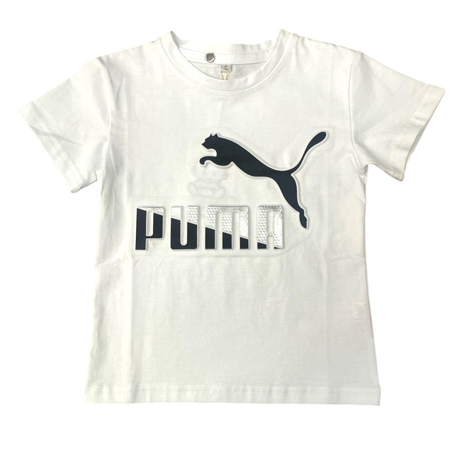 Puma White Color Round Neck T-Shirt