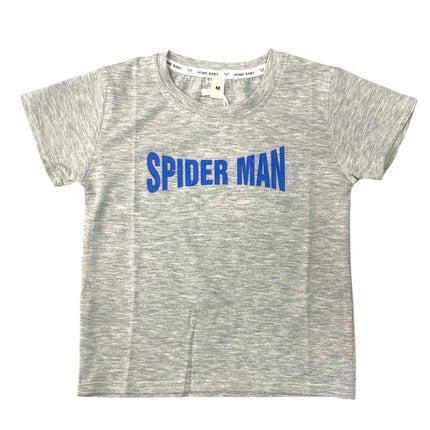 Spider Man Text Gray Color T-Shirt