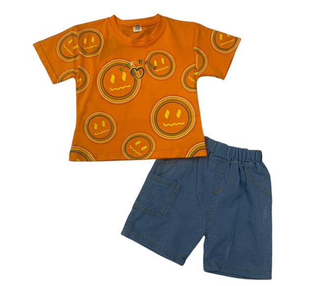 Kids Nicker Shirt Orange Shirt Blue Jeans Nicker
