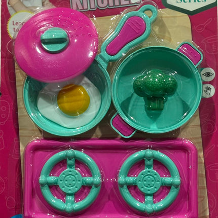Sweet Kitchen Cooking Set – Mini Toy Stove & Cookware for Kids (3+ Years)