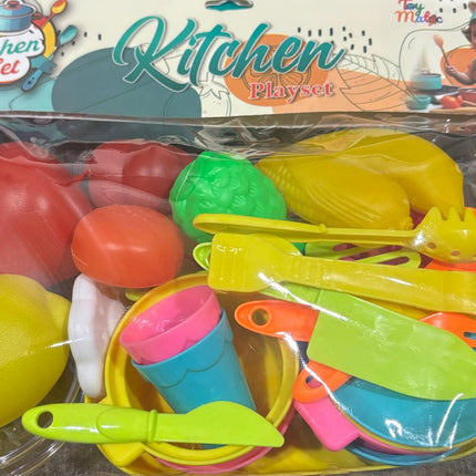 Kitchen Playset Toy Set – Colorful Cooking Kit for Kids by Toy Magic