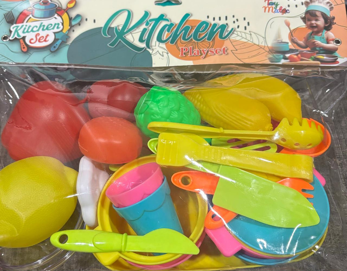 Kitchen Playset Toy Set – Colorful Cooking Kit for Kids by Toy Magic