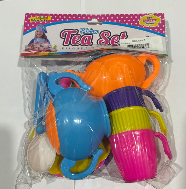 Toy Venture Kitchen Tea Set for Kids – Colorful Pretend Play Tea Party Set