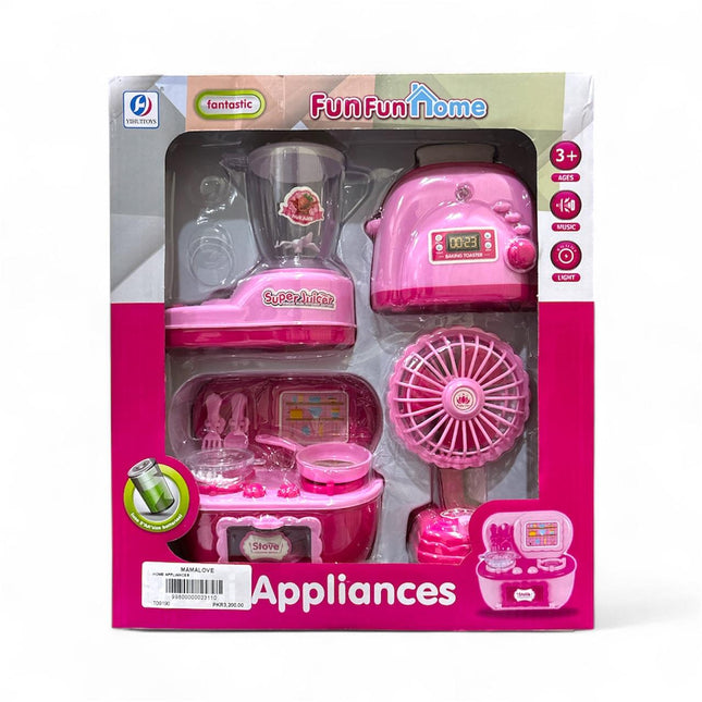 Fun Fun Home Appliances Toy Set – Mini Kitchen Blender, Toaster & Stove for Kids