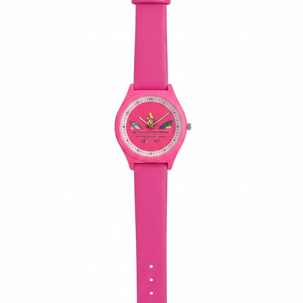 Kids Analog Watch – Pink Strap with Colorful Dial Design