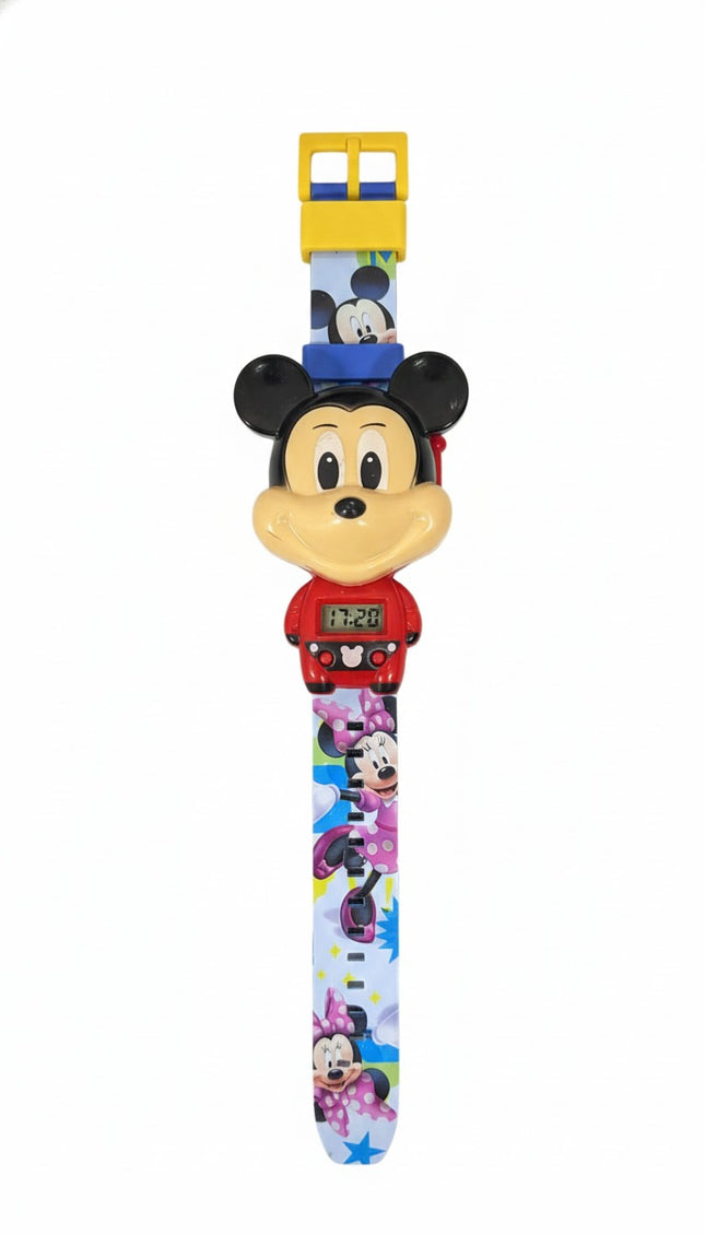 Mickey Mouse 3D Digital Cartoon Kids Watch – Colorful Strap