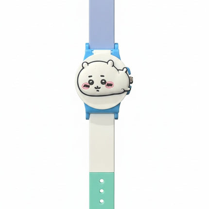 Kids Cute Polar Bear Cartoon Watch – Blue, White & Mint Strap