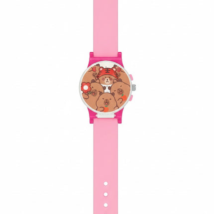 Kids Cute Bear Family Watch – Pink Strap