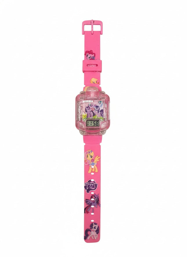 Kids Digital Cartoon Watch – My Little Pony Theme (Pink Strap)