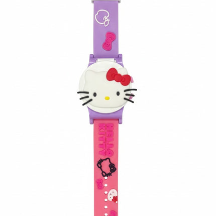 Hello Kitty 3D Cartoon Silicone Kids Wrist Watch – Pink & Purple