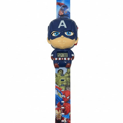 Kids Captain America Digital Watch – Avengers Cartoon Character Watch