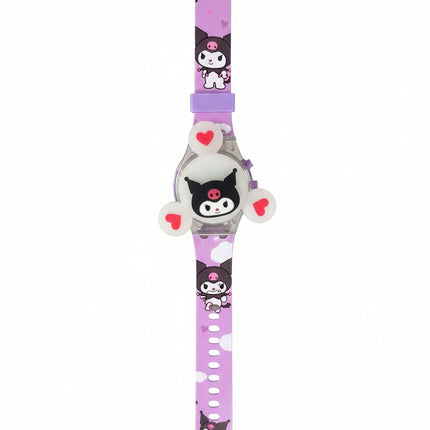 Kids Cartoon Character Watch – Purple Strap with Cute Kuromi Design